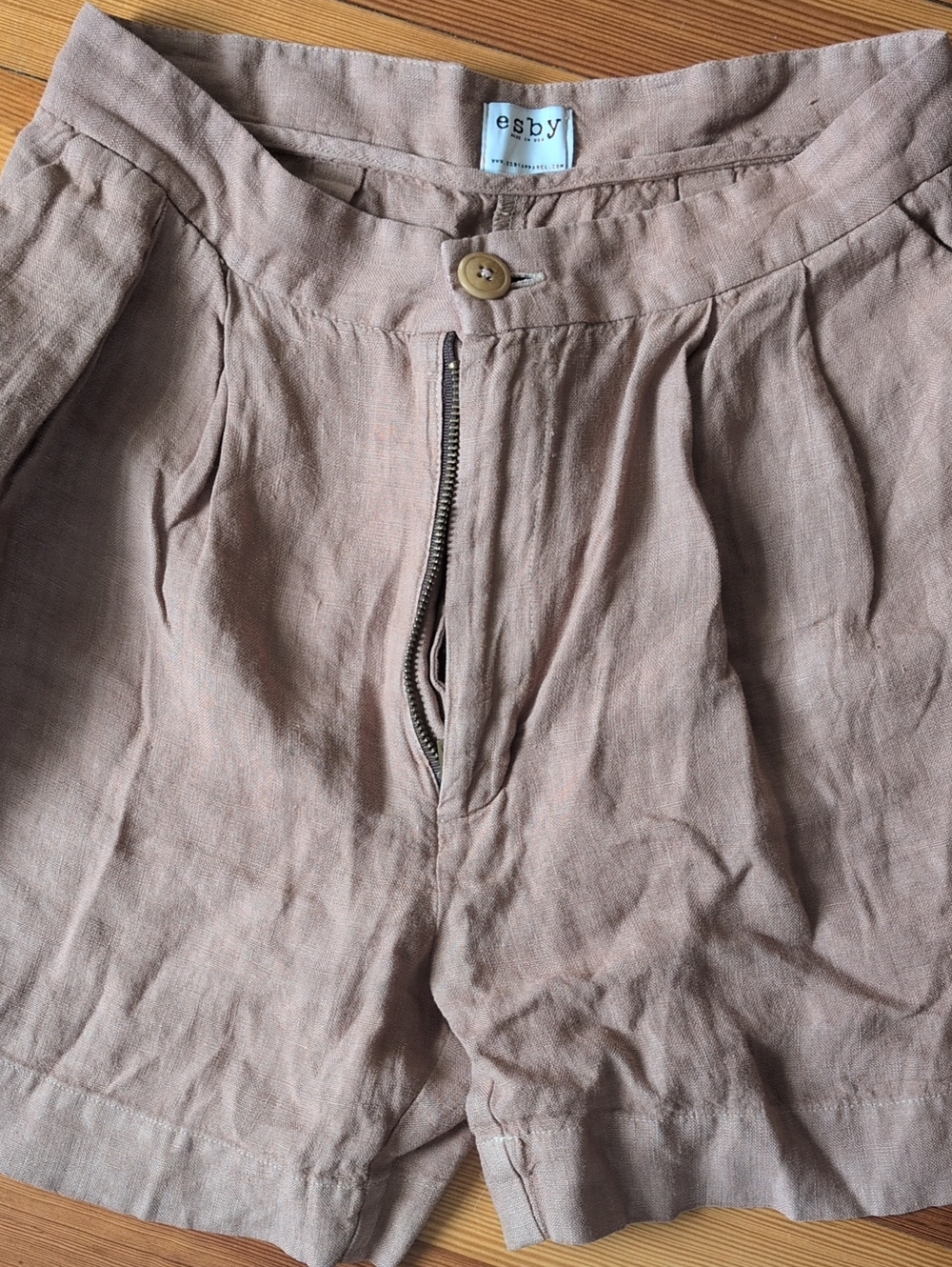 Esby 100% Linen Shorts size 4